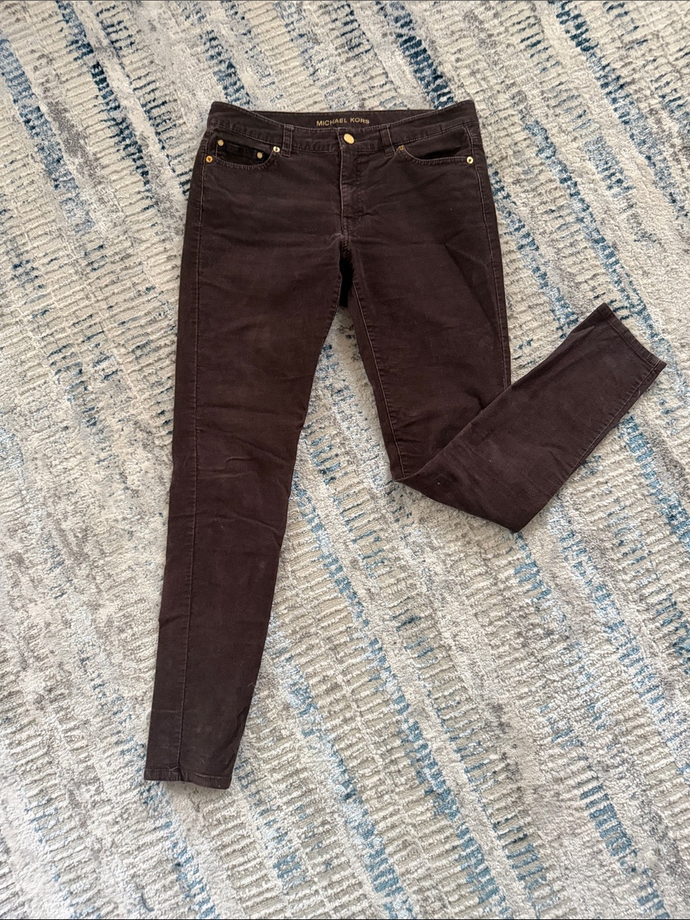 Michael Kors skinny Dark Brown/plum color corduroy Skinny Jeans for Women
